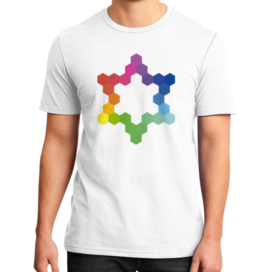Hexagon Color Study Tee White Rachel Jensen Designs