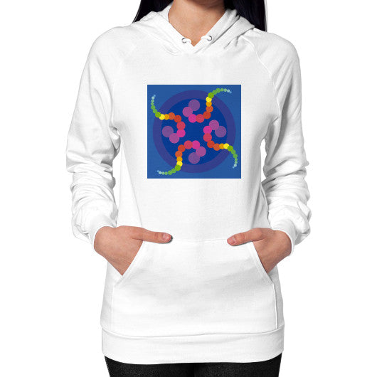 Mezmerizing Rainbow Jellyfish Hoodie White Rachel Jensen Designs