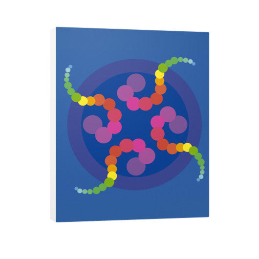 Mezmerizing Rainbow Jellyfish Vertical Canvas  Rachel Jensen Designs