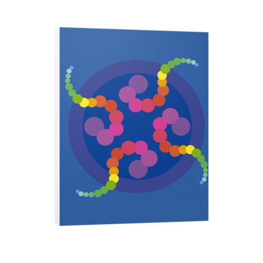 Mezmerizing Rainbow Jellyfish Vertical Canvas  Rachel Jensen Designs