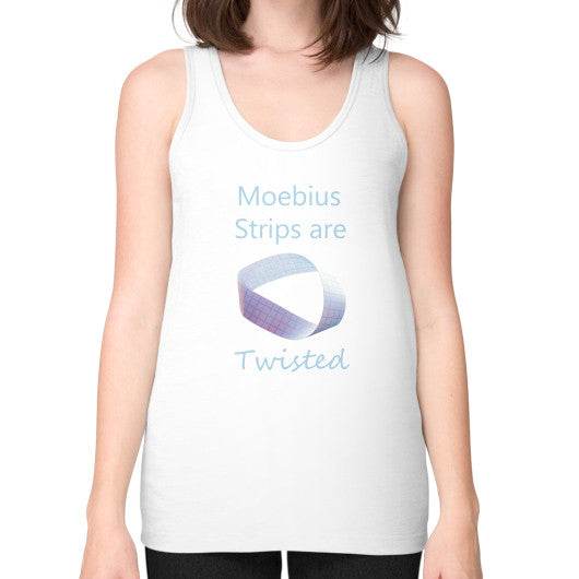 Moebius Unisex Fine Jersey Tank White Rachel Jensen Designs