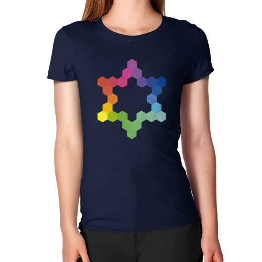 Moebius Women's T-Shirt Navy Rachel Jensen Designs