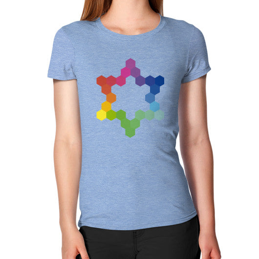 Moebius Women's T-Shirt Tri-Blend Blue Rachel Jensen Designs