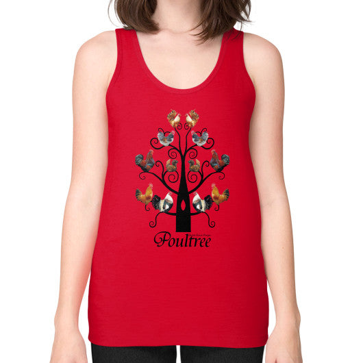 Poultree Unisex Fine Jersey Tank Red Rachel Jensen Designs