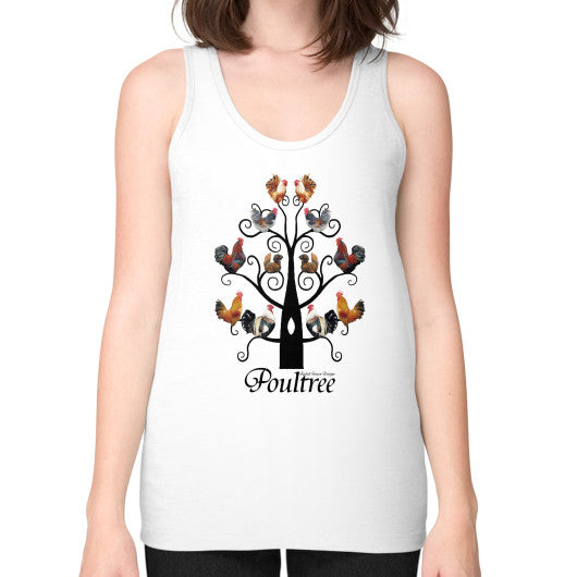 Poultree Unisex Fine Jersey Tank White Rachel Jensen Designs