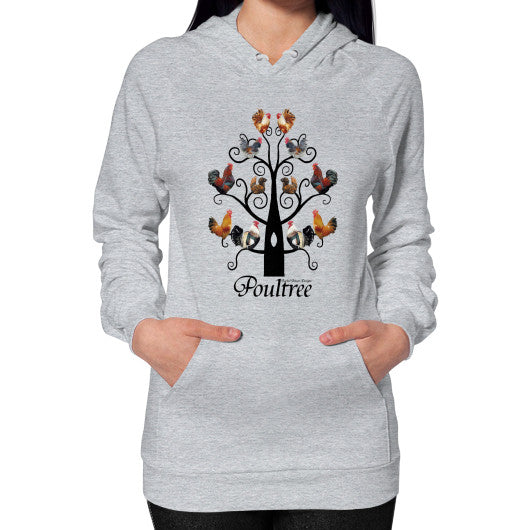 Poultree Unisex Hoodie Heather grey Rachel Jensen Designs