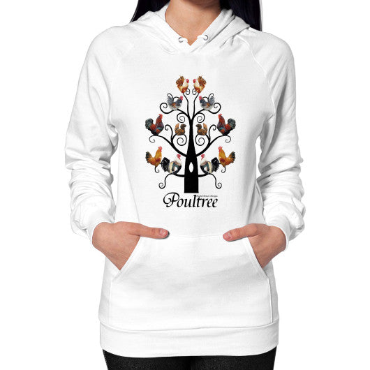 Poultree Unisex Hoodie White Rachel Jensen Designs