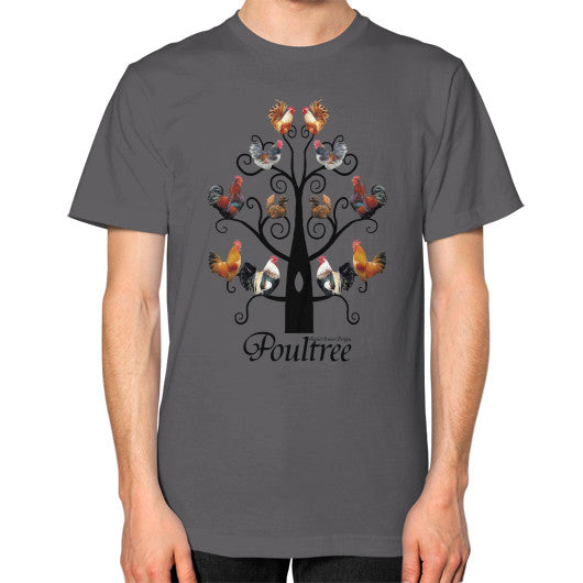 Poultree Unisex T-Shirt Asphalt Rachel Jensen Designs