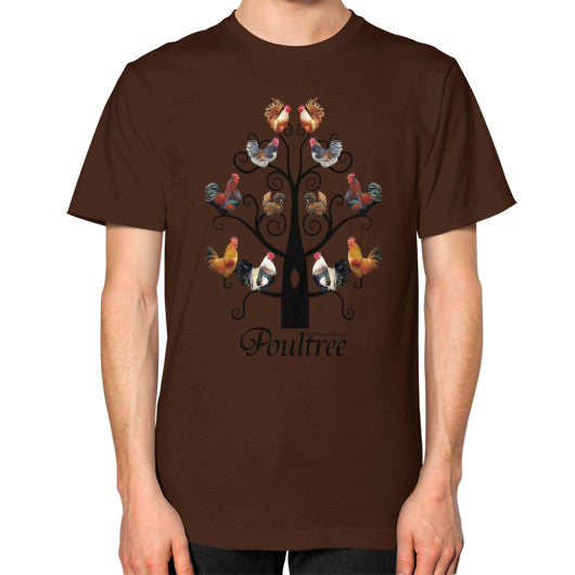 Poultree Unisex T-Shirt Brown Rachel Jensen Designs