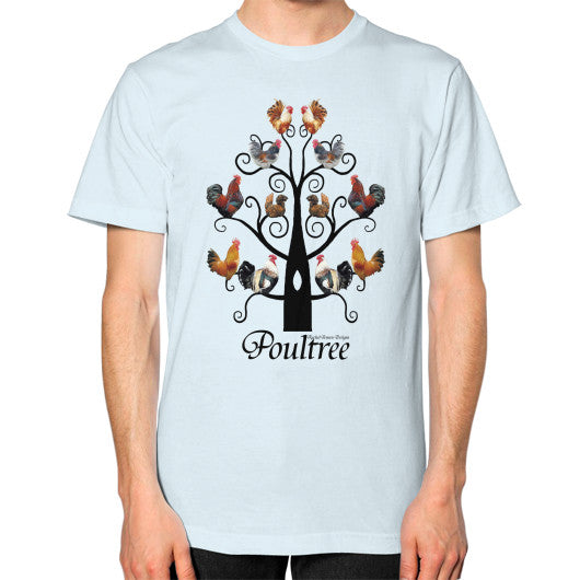 Poultree Unisex T-Shirt Light blue Rachel Jensen Designs