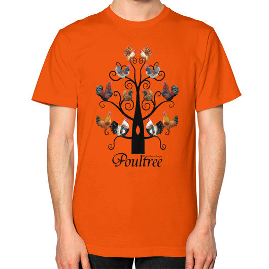 Poultree Unisex T-Shirt Orange Rachel Jensen Designs