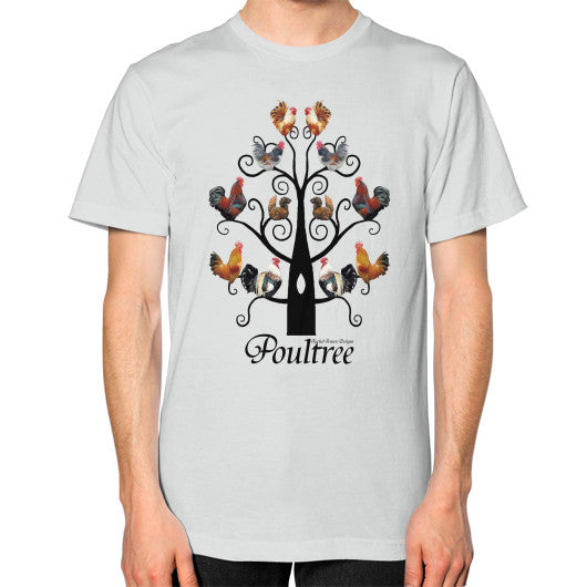 Poultree Unisex T-Shirt Silver Rachel Jensen Designs