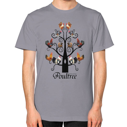 Poultree Unisex T-Shirt Slate Rachel Jensen Designs
