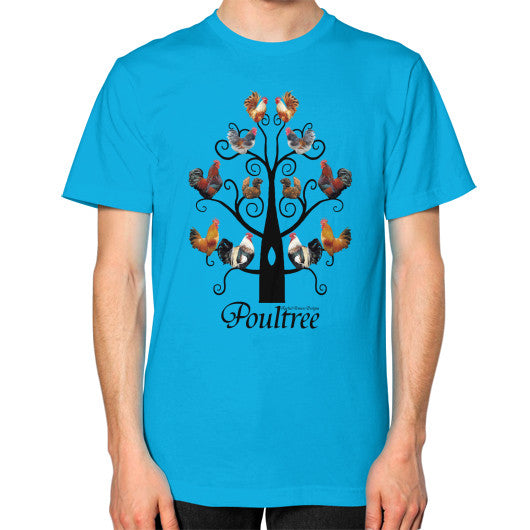 Poultree Unisex T-Shirt Teal Rachel Jensen Designs