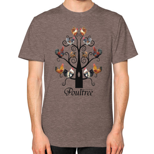 Poultree Unisex T-Shirt Tri-Blend Coffee Rachel Jensen Designs