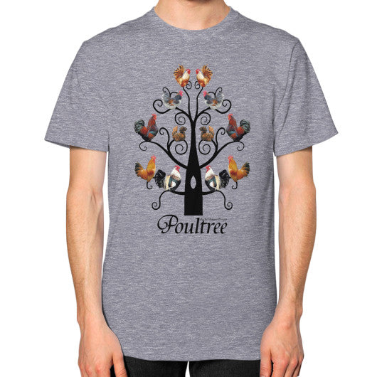 Poultree Unisex T-Shirt Tri-Blend Grey Rachel Jensen Designs