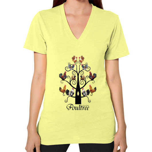 Poultree Unisex V-Neck Lemon Rachel Jensen Designs