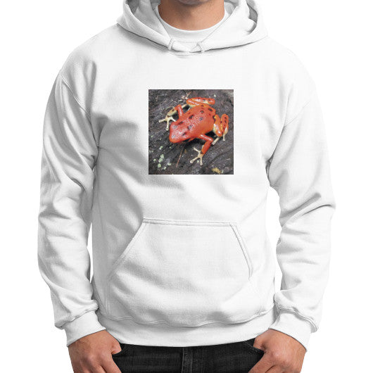 Red Bastimentos Dart Frog Gildan Hoodie White Rachel Jensen Designs