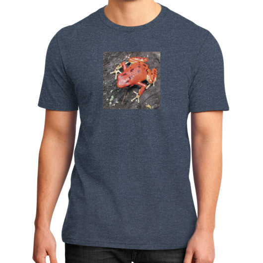 Red Bastimentos Pumilio Dart Frog Tee Heather navy Rachel Jensen Designs