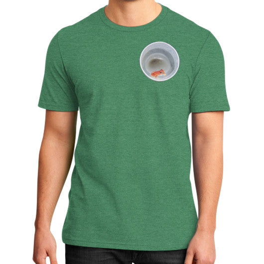 Red Strawberry Dart Froglet District T-Shirt Heather green Rachel Jensen Designs