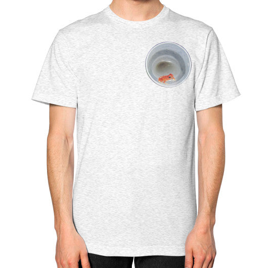Red Strawberry Dart Froglet Unisex T-Shirt Ash grey Rachel Jensen Designs