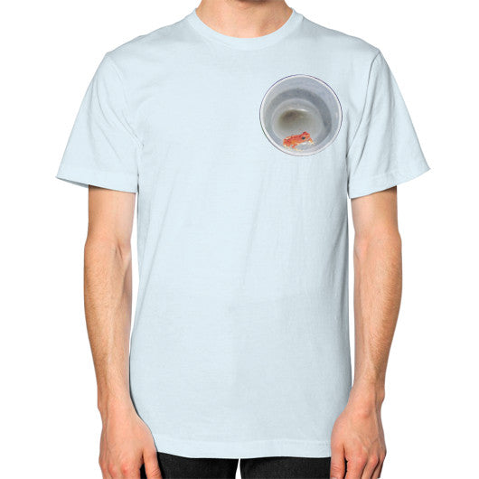 Red Strawberry Dart Froglet Unisex T-Shirt Light blue Rachel Jensen Designs