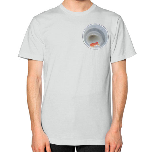 Red Strawberry Dart Froglet Unisex T-Shirt Silver Rachel Jensen Designs