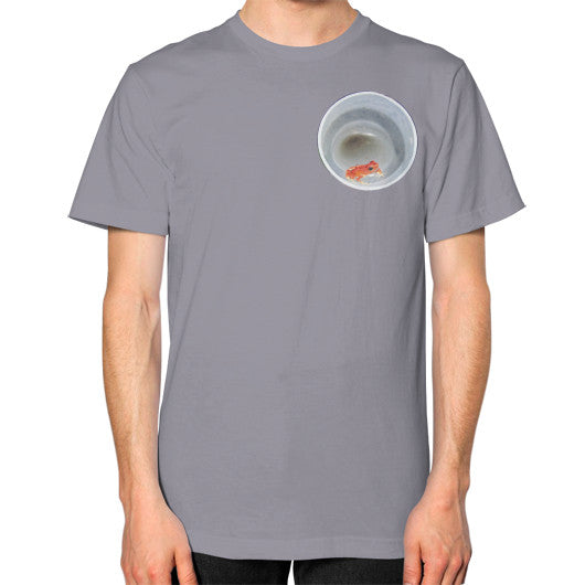 Red Strawberry Dart Froglet Unisex T-Shirt Slate Rachel Jensen Designs