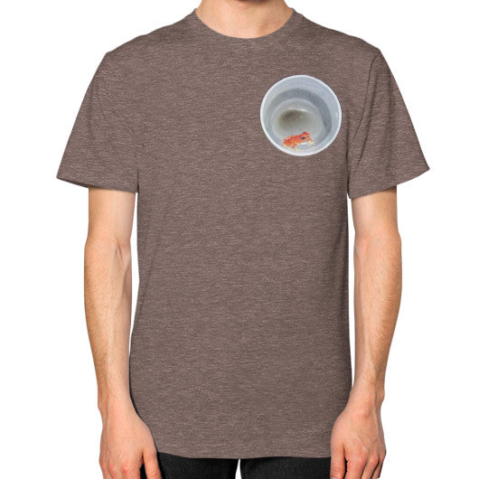 Red Strawberry Dart Froglet Unisex T-Shirt Tri-Blend Coffee Rachel Jensen Designs