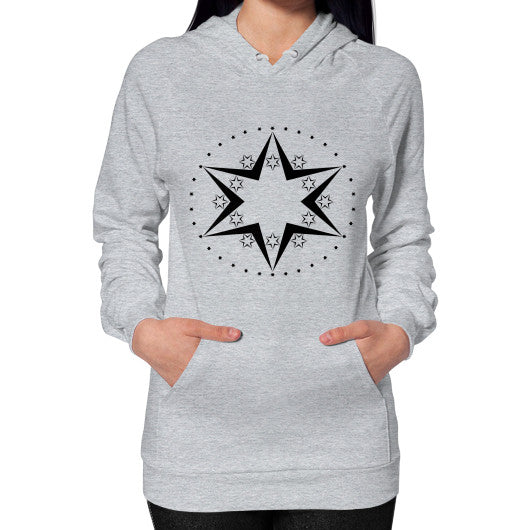 Stars Graphic Unisex Hoodie Heather grey Rachel Jensen Designs