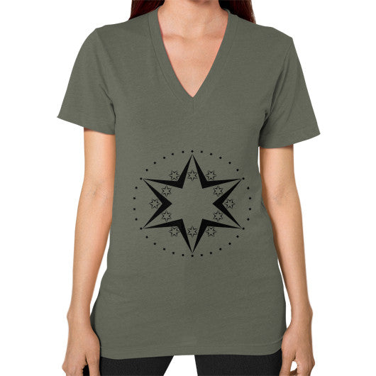 Stars Graphic Unisex V-Neck T-Shirt Lieutenant Rachel Jensen Designs