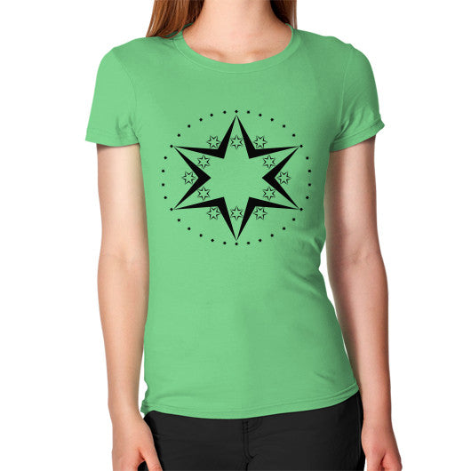 Stars Graphic Women's T-Shirt Grass Rachel Jensen Designs