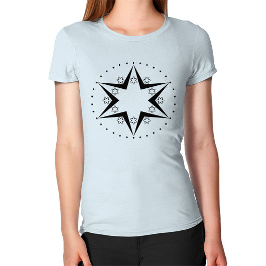 Stars Graphic Women's T-Shirt Light blue Rachel Jensen Designs