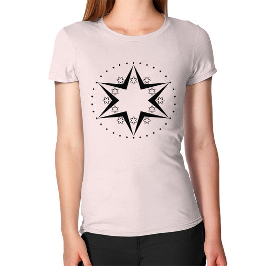 Stars Graphic Women's T-Shirt Light pink Rachel Jensen Designs