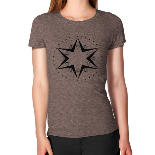 Stars Graphic Women's T-Shirt Tri-Blend Coffee Rachel Jensen Designs