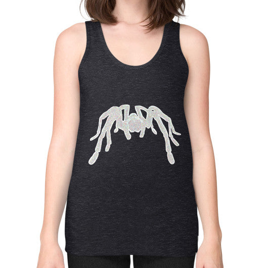 Tarantula Unisex Fine Jersey Tank Tri-Blend Black Rachel Jensen Designs