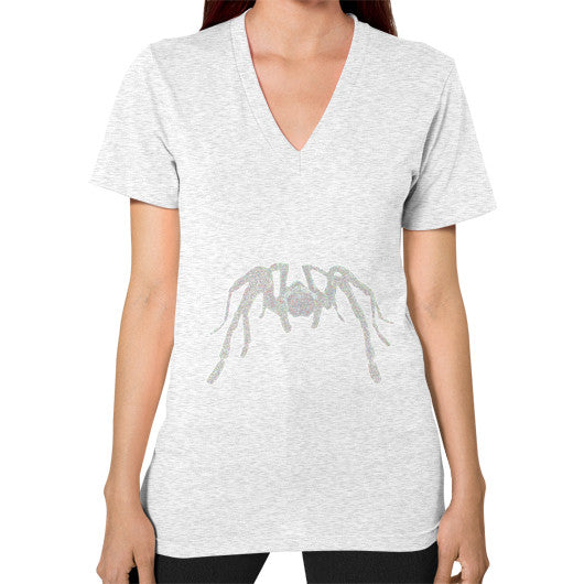 Tarantula Unisex V-Neck Ash grey Rachel Jensen Designs