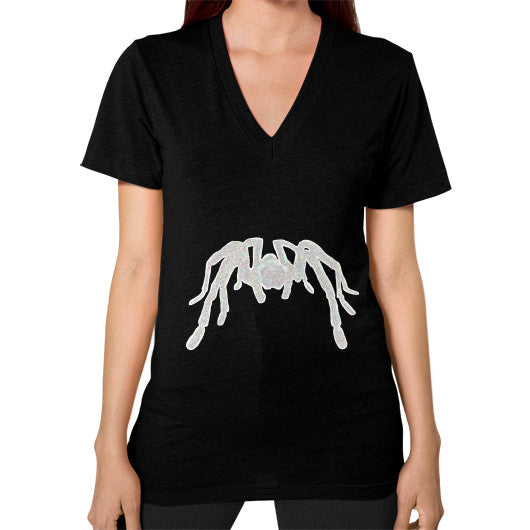 Tarantula Unisex V-Neck Black Rachel Jensen Designs