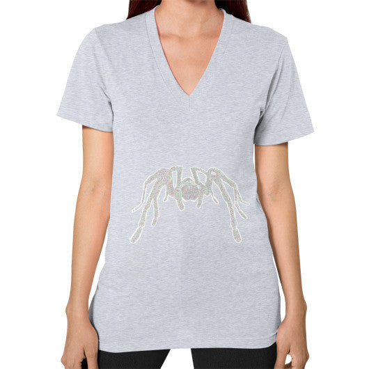 Tarantula Unisex V-Neck Heather grey Rachel Jensen Designs
