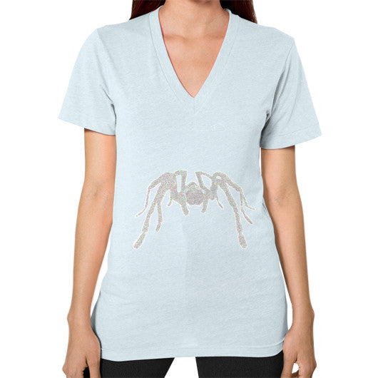 Tarantula Unisex V-Neck Light blue Rachel Jensen Designs