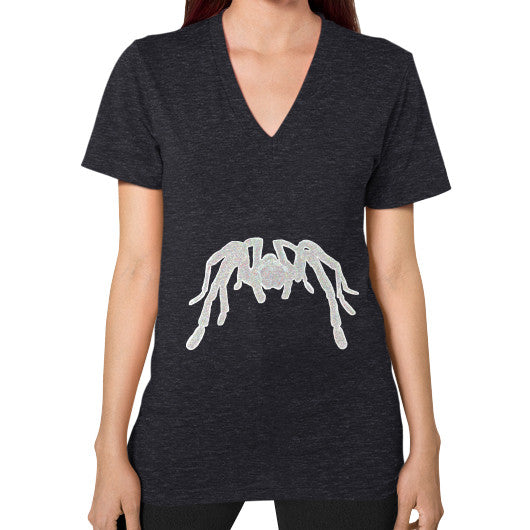 Tarantula Unisex V-Neck Tri-Blend Black Rachel Jensen Designs