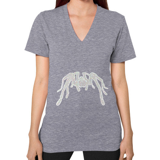 Tarantula Unisex V-Neck Tri-Blend Grey Rachel Jensen Designs