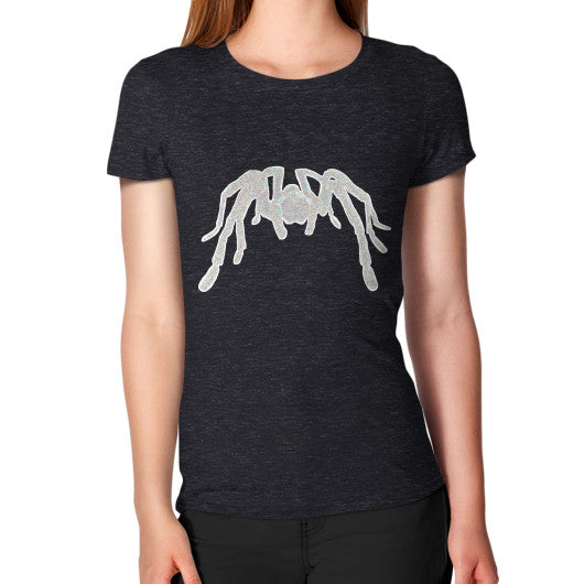 Tarantula Women's T-Shirt Tri-Blend Black Rachel Jensen Designs