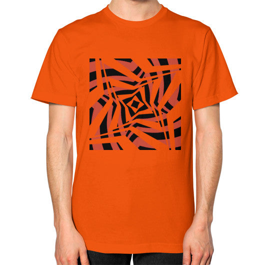 Twisted Star Unisex T-Shirt Orange Rachel Jensen Designs