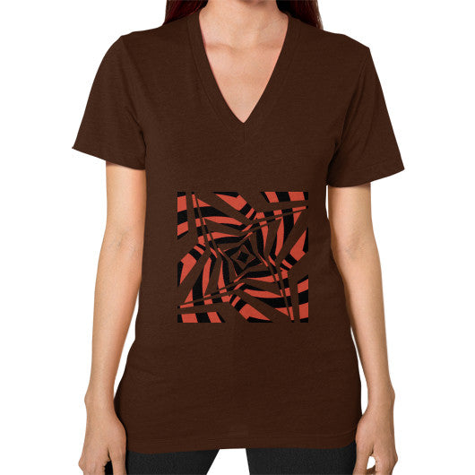 Twisted Star Unisex V-Neck Brown Rachel Jensen Designs