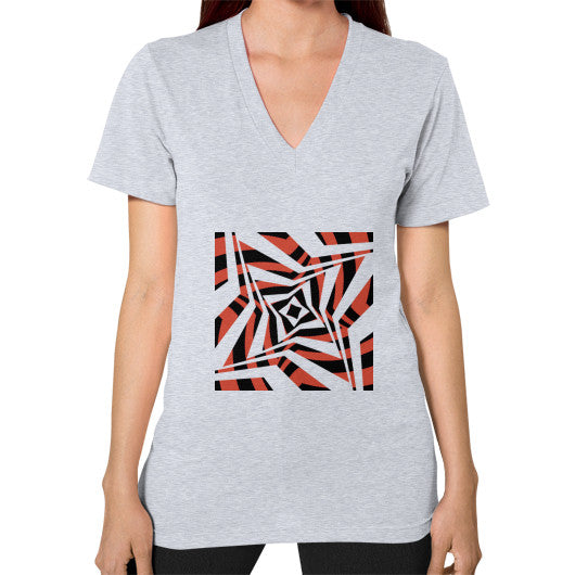 Twisted Star Unisex V-Neck Heather grey Rachel Jensen Designs