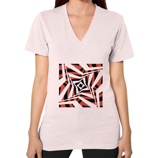 Twisted Star Unisex V-Neck Light pink Rachel Jensen Designs