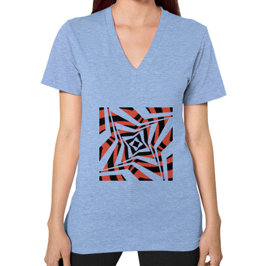 Twisted Star Unisex V-Neck Tri-Blend Blue Rachel Jensen Designs
