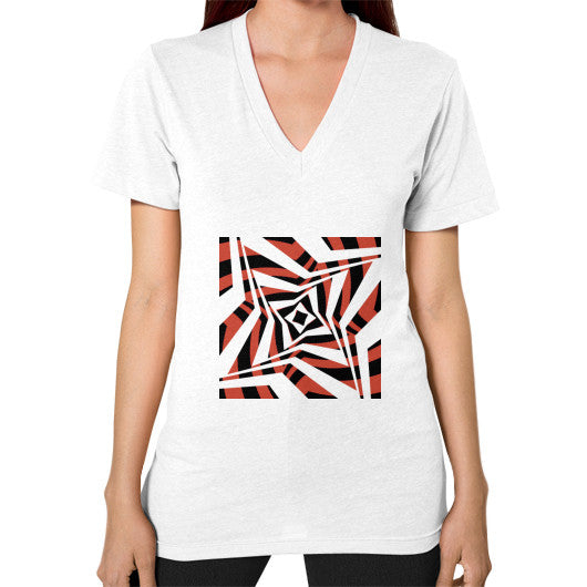 Twisted Star Unisex V-Neck White Rachel Jensen Designs