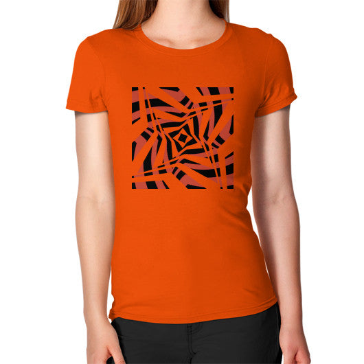 Twisted Star Women's T-Shirt Orange Rachel Jensen Designs